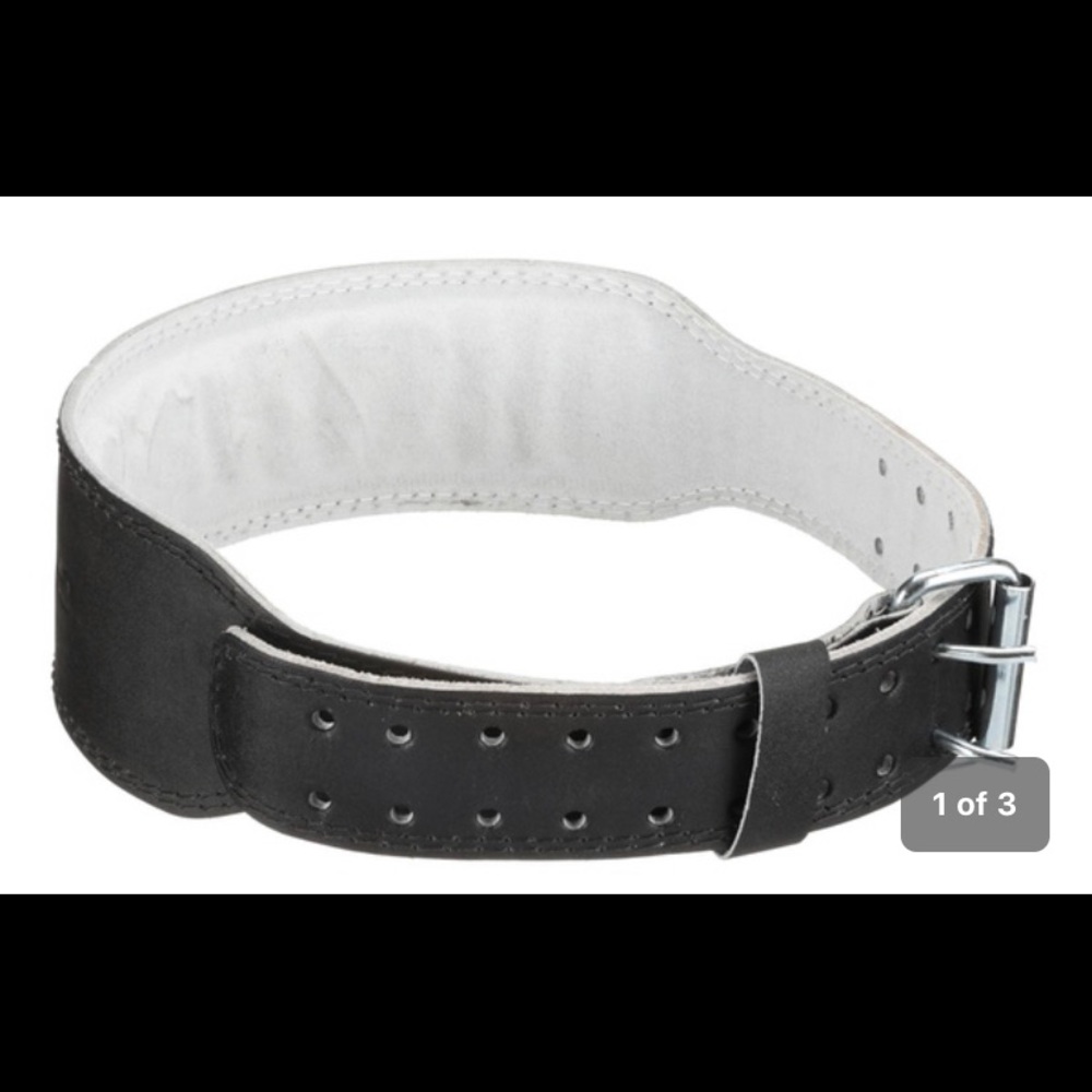 Golds Gym Power/ Weight Lifting Leather Belt - Picture 6 of 8